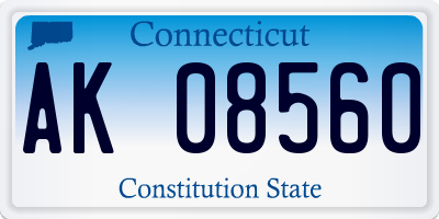 CT license plate AK08560