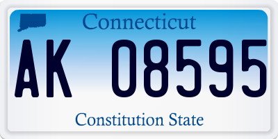 CT license plate AK08595
