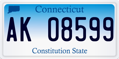 CT license plate AK08599