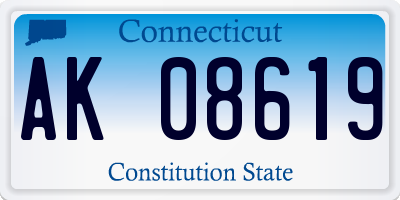 CT license plate AK08619