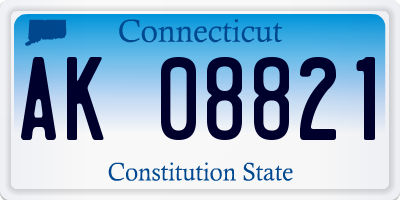 CT license plate AK08821