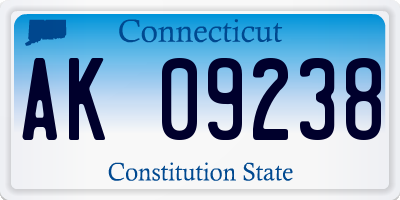 CT license plate AK09238