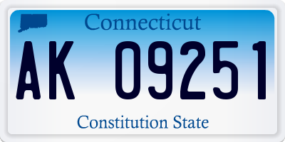 CT license plate AK09251