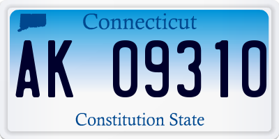 CT license plate AK09310