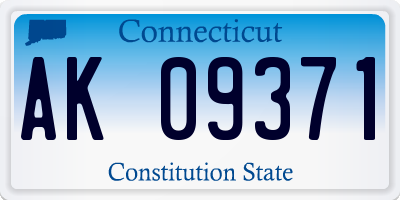 CT license plate AK09371