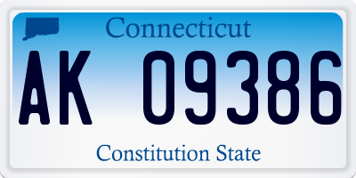 CT license plate AK09386