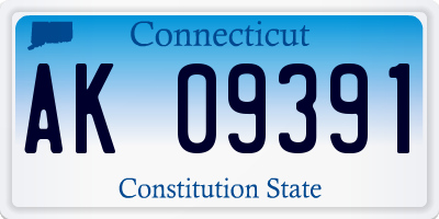 CT license plate AK09391