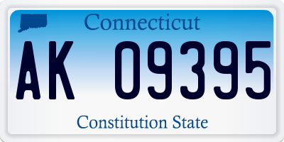 CT license plate AK09395