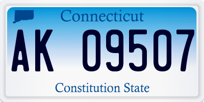 CT license plate AK09507