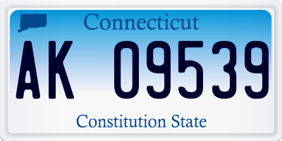 CT license plate AK09539