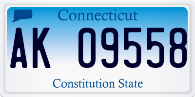 CT license plate AK09558