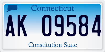 CT license plate AK09584