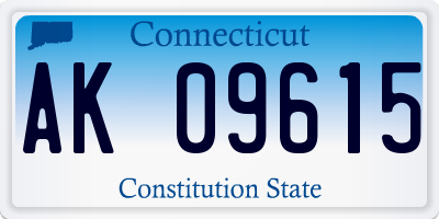 CT license plate AK09615