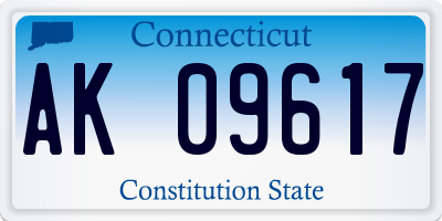 CT license plate AK09617