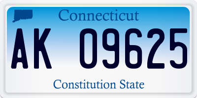CT license plate AK09625