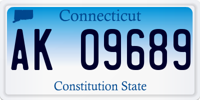 CT license plate AK09689