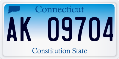 CT license plate AK09704