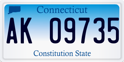 CT license plate AK09735