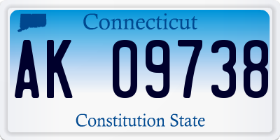 CT license plate AK09738