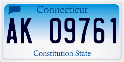 CT license plate AK09761