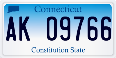 CT license plate AK09766