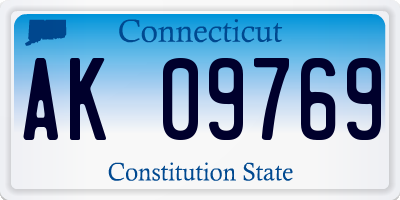 CT license plate AK09769