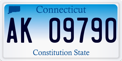 CT license plate AK09790