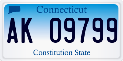 CT license plate AK09799