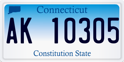 CT license plate AK10305