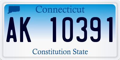 CT license plate AK10391
