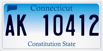 CT license plate AK10412