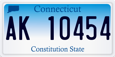 CT license plate AK10454