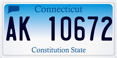 CT license plate AK10672