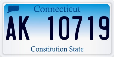 CT license plate AK10719