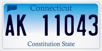 CT license plate AK11043
