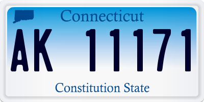 CT license plate AK11171