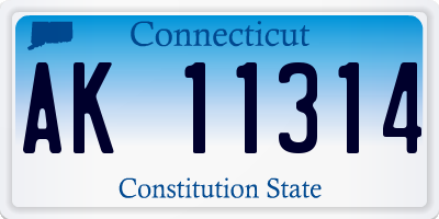 CT license plate AK11314