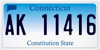 CT license plate AK11416
