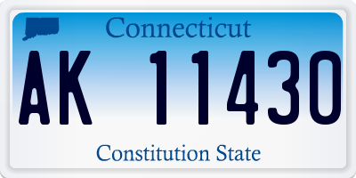 CT license plate AK11430