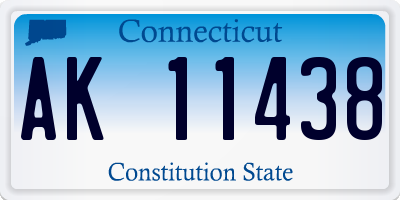 CT license plate AK11438