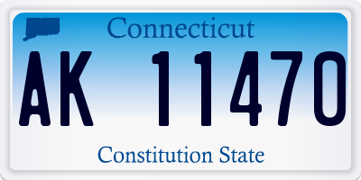 CT license plate AK11470