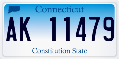 CT license plate AK11479