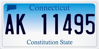 CT license plate AK11495