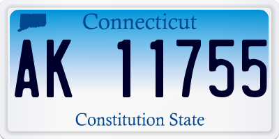 CT license plate AK11755