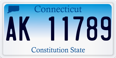 CT license plate AK11789