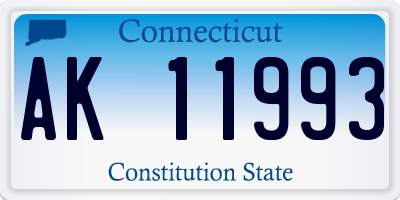 CT license plate AK11993
