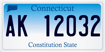 CT license plate AK12032