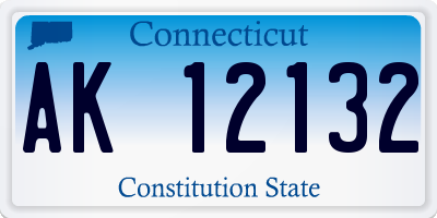 CT license plate AK12132