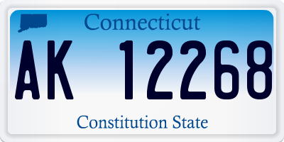 CT license plate AK12268
