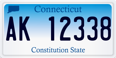 CT license plate AK12338